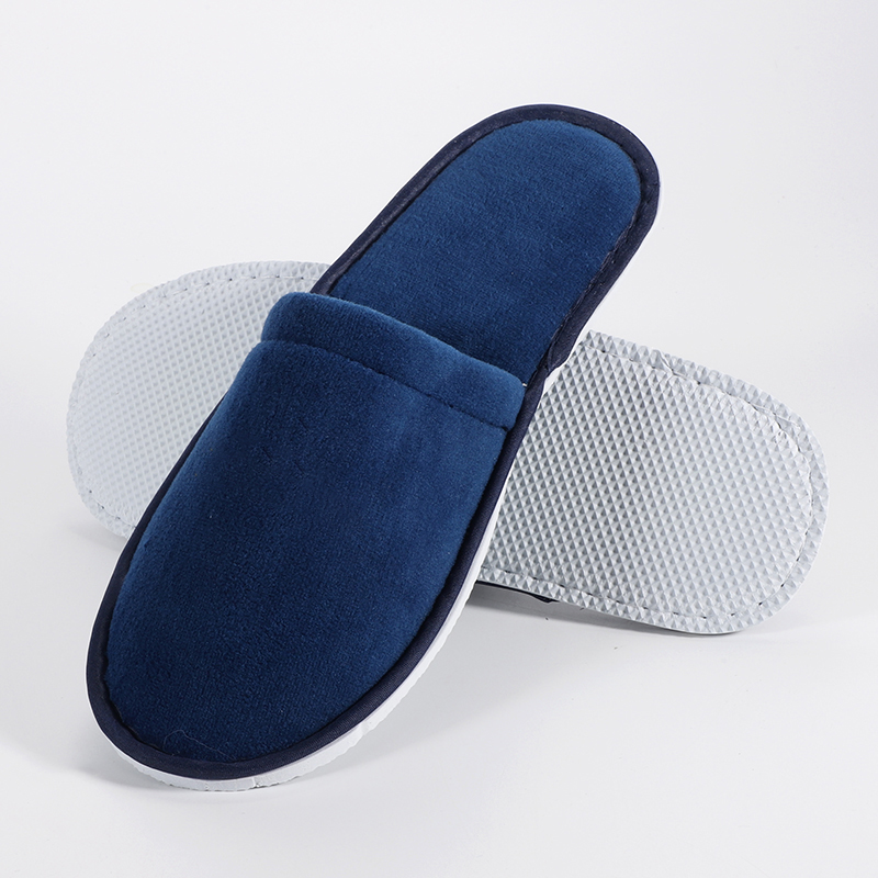 Colored Faux Velvet Slippers