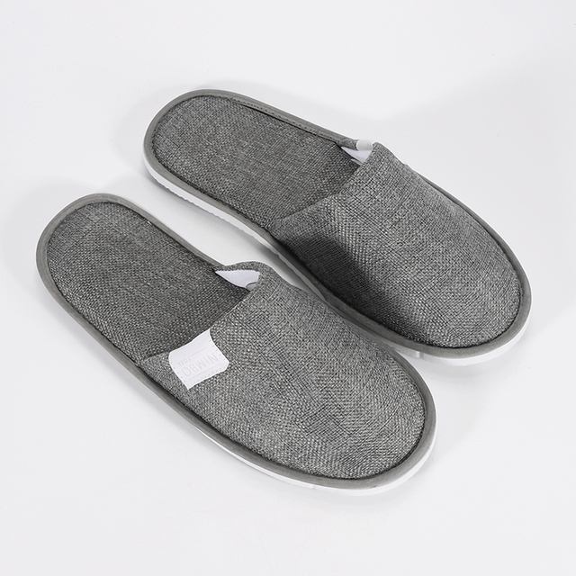 Wholesale Eco Friendly Linen Slippers Custom Good Quality Beauty Slippers