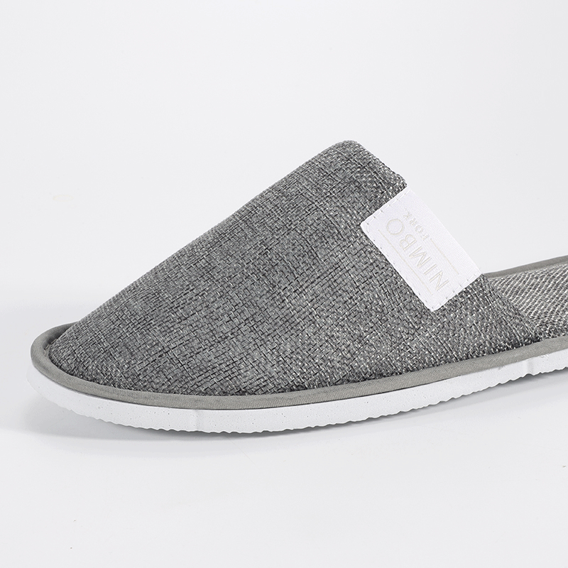 Wholesale Eco Friendly Linen Slippers Custom Good Quality Beauty Slippers