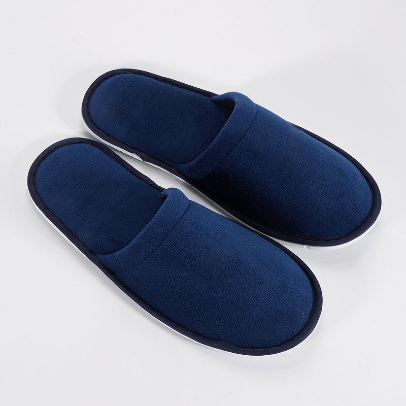 Colored Faux Velvet Slippers