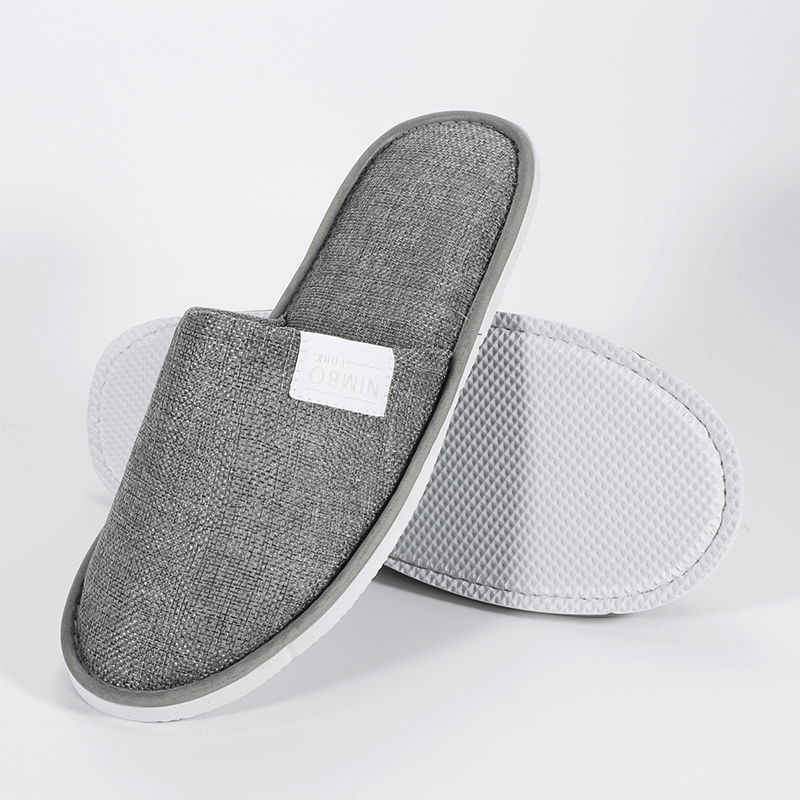 Wholesale Eco Friendly Linen Slippers Custom Good Quality Beauty Slippers