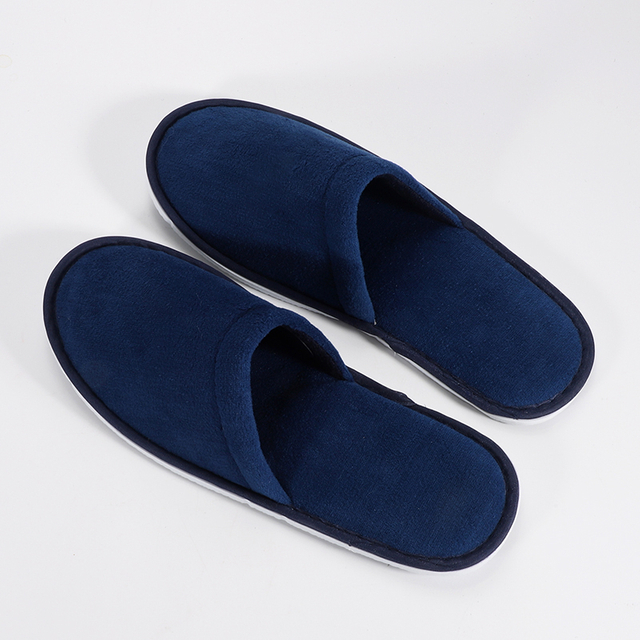 Colored Faux Velvet Slippers