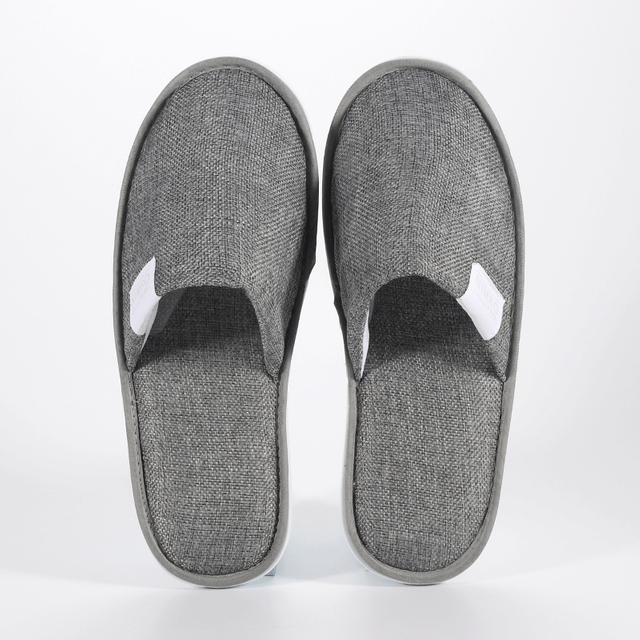 Wholesale Eco Friendly Linen Slippers Custom Good Quality Beauty Slippers