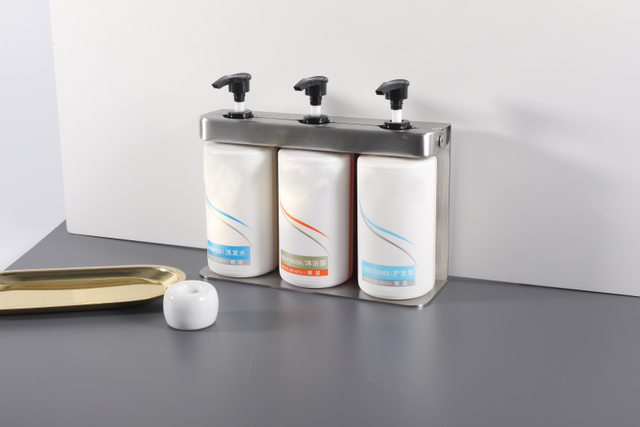 New Shampoo Hotel Shower Soap Dispenser Wall Mounted Stainless For Bathroom