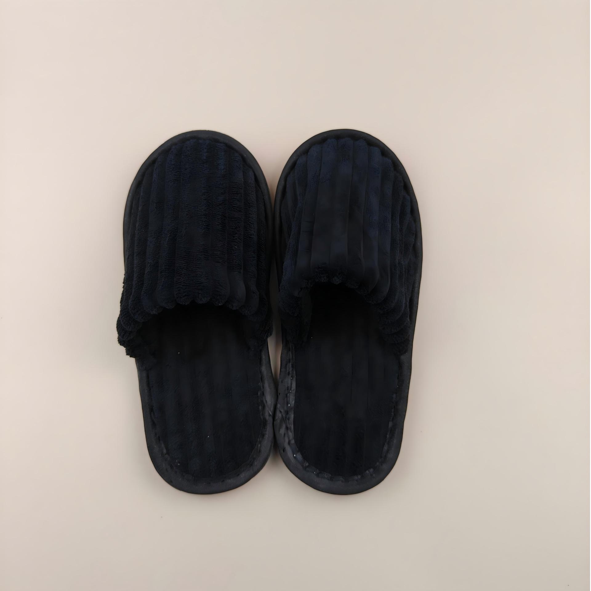 Luxury Targeted Reusable Velour Spa Hotel Slippers for Eco Conscious Hotel Suppliers