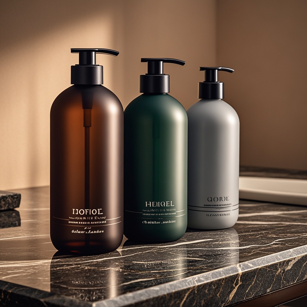 Premium Plastic Press Pump Shampoo and Hair Product Bottle Packaging with Box for Wholesale Supplies