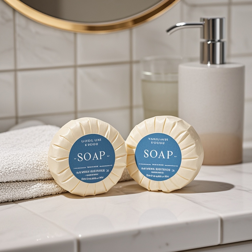 Premium Mini Hotel Bath Soap with Tissue Film Packaging for Wholesale Online Hotel Supplies