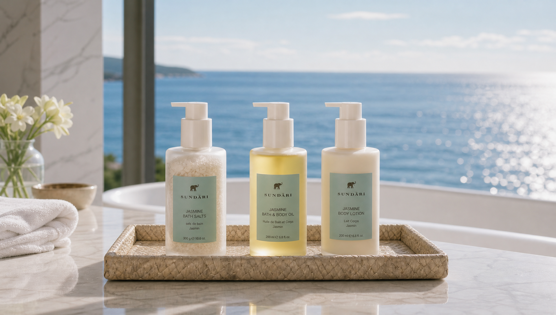 Ocean View Bathtub Suites – Toiletry Placement Is A "Ritual Choreography" – From Entry To Bathing