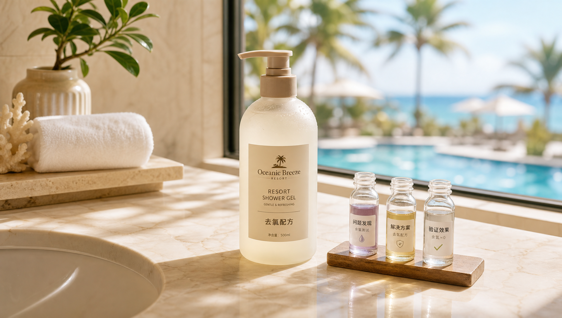 Why Dechlorinating Ability Matters More Than Cleansing Power in Beach Resort Body Wash – What Guests Care About Most Is Washing Off The Pool Smell