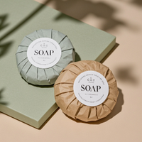 Luxury Custom Multi-Color Pearl Film Round Mini Olive Oil Glycerin Hotel Soap Set for Hotel Guest Supplies