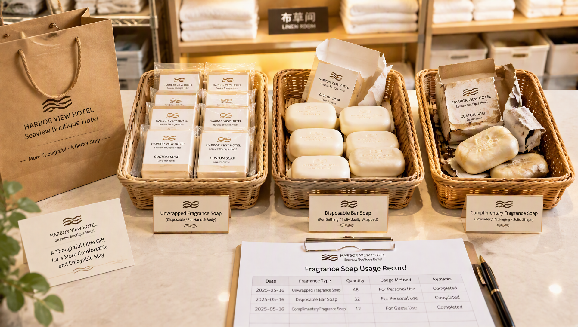 Thousands of Custom Soaps Replaced From Guest Rooms – Scrap Or Transform into Souvenirs?