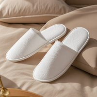 Luxury Monogram Branded Plush Terry Hotel Slippers for Bulk Hotel Supplies