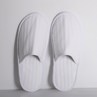 Premium Personalized Jacquard Woven Disposable Hotel Slippers for Bulk Hotel And House Guest Supplies