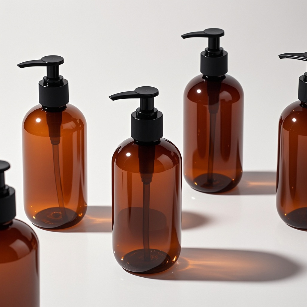 Premium Biodegradable Wheat Straw Foam Pump And Boston Round Bottles for Sustainable Cosmetic Brands