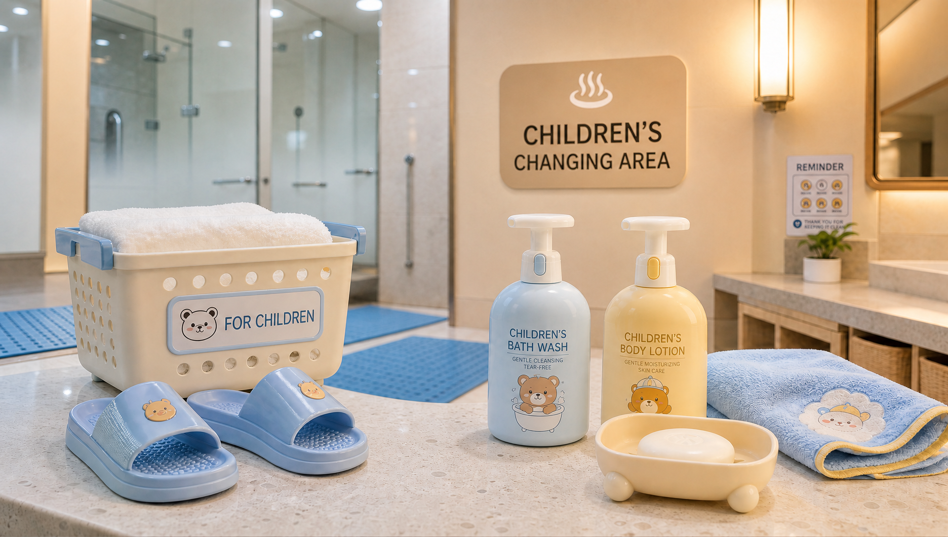 How Do Kids' Hot Spring Amenities Differ From Adult Amenities? – Not A Scaled-Down Version, But A "Safety Version"