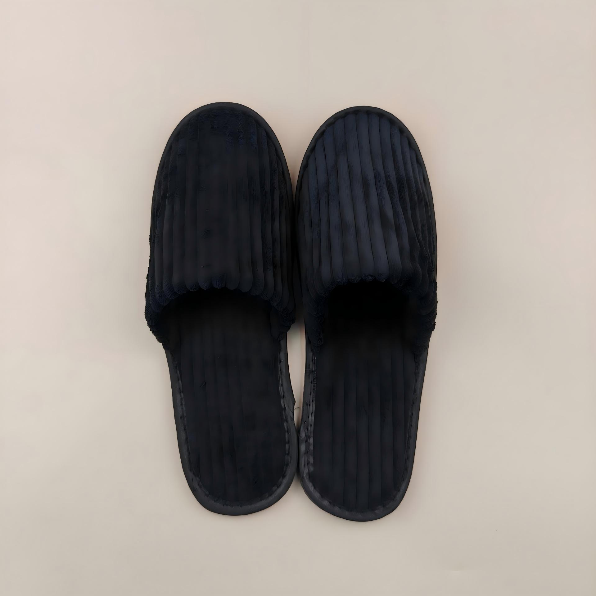Luxury Targeted Reusable Velour Spa Hotel Slippers for Eco Conscious Hotel Suppliers