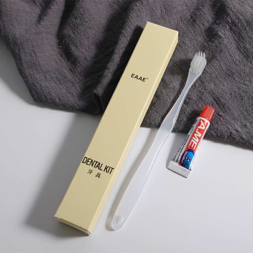 Luxury Eco Custom Logo Disposable Kraft Paper Bathroom Gift Hotel Amenities Set for Wholesale Hotel Supplies