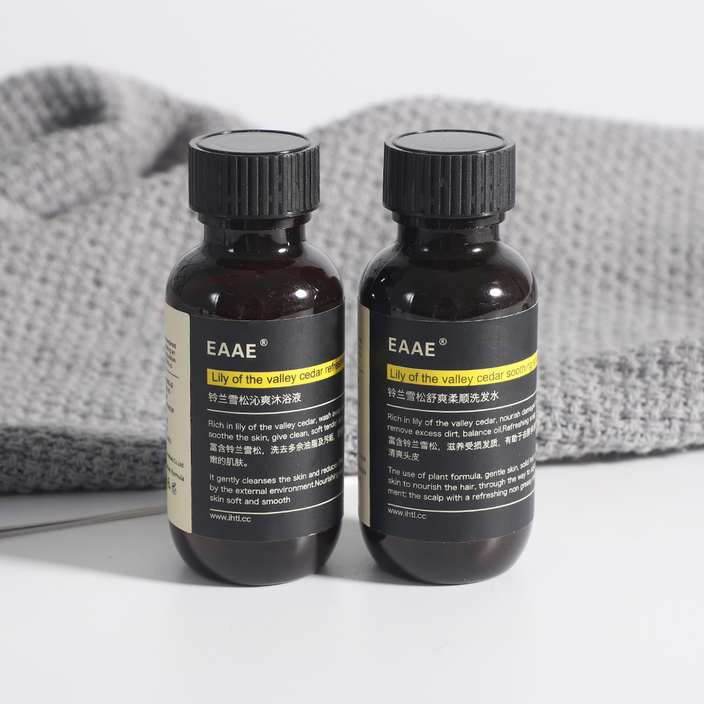 Premium Custom Logo Plastic Bottle Hotel Amenities Set for Hotel Supplies