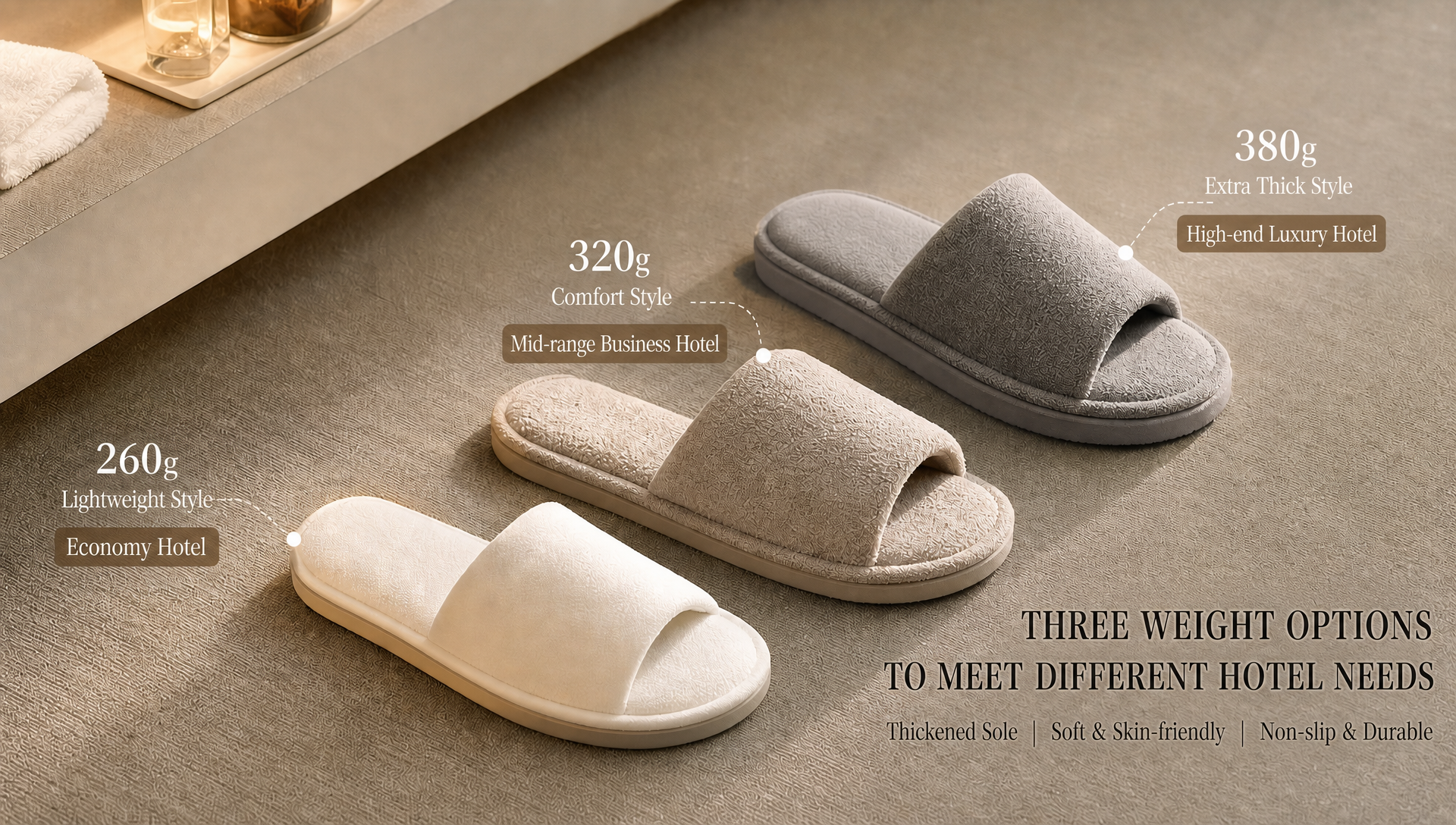 From Budget Hotels To Resorts: How To Determine Slipper Weight by Property Type