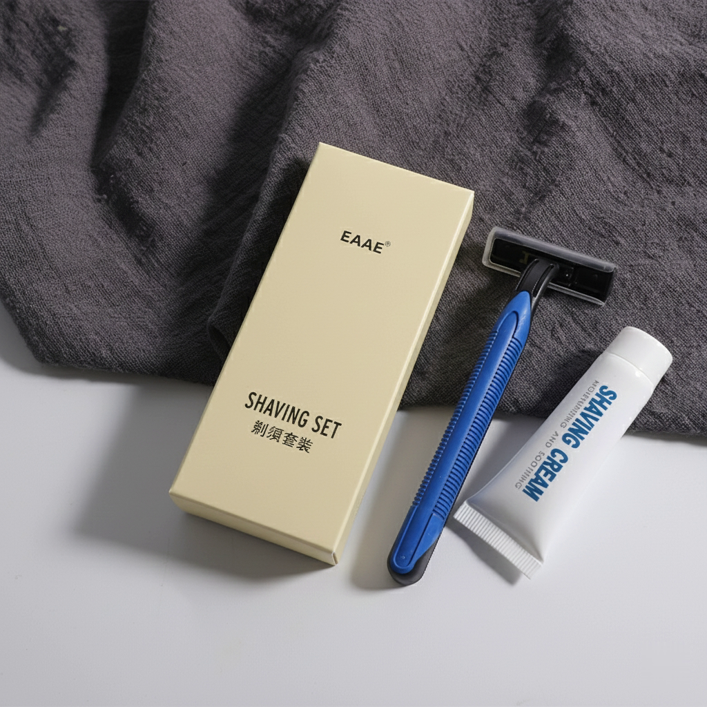 Luxury Eco Custom Logo Disposable Kraft Paper Bathroom Gift Hotel Amenities Set for Wholesale Hotel Supplies