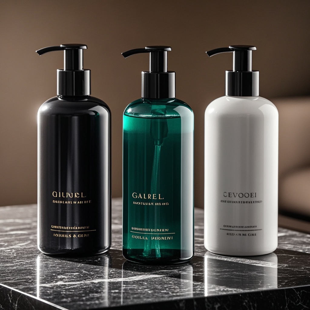 Premium Plastic Press Pump Shampoo and Hair Product Bottle Packaging with Box for Wholesale Supplies