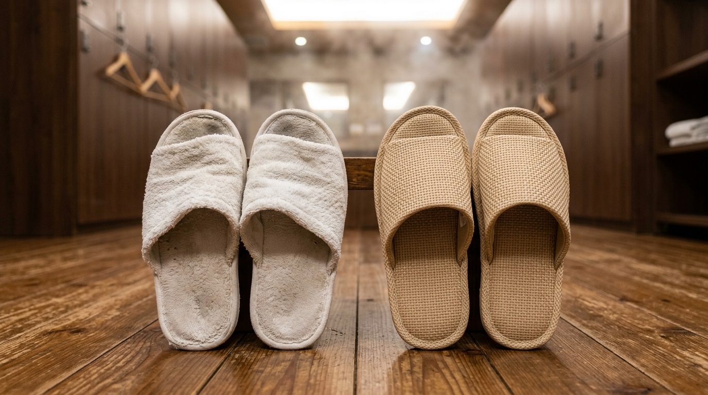 Hot Spring Resort Slippers Are Quietly Switching Materials – Synthetic Terry Cloth Exits, Plant Fibers Take Over