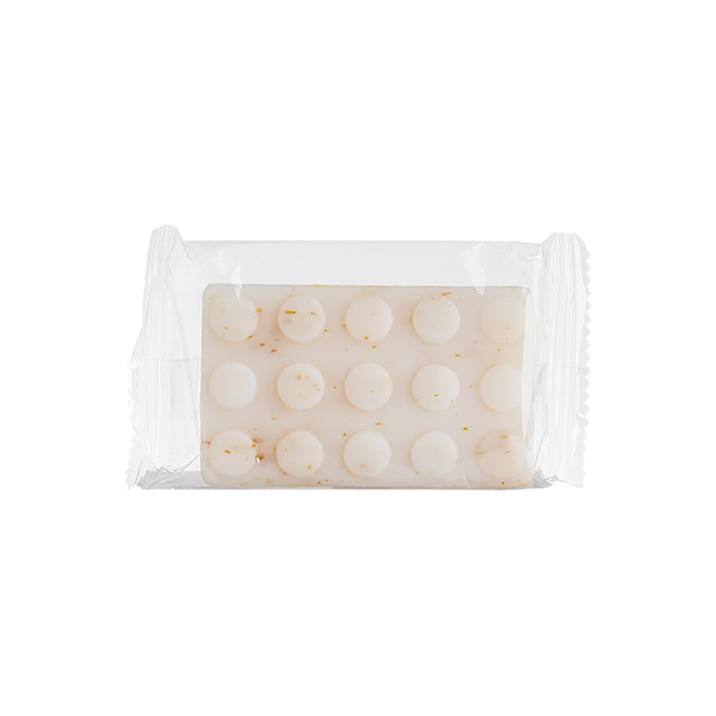 Premium Organic Custom Olive Oil Whitening Glycerin Mini Bar Hotel Soap with Pleated Sachet Packaging for Hotel Guest Amenities