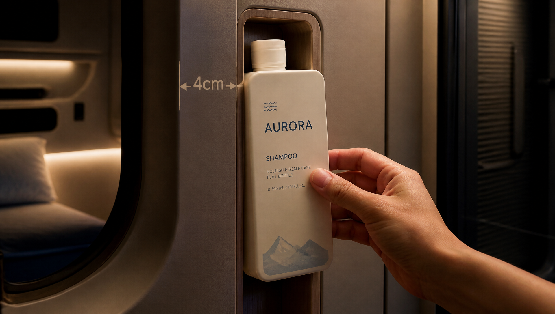 Why Do Capsule Hotel Shampoo Bottles Need To Be "Flattened"? – Because The Capsule Storage Slot Is Only 4cm Wide