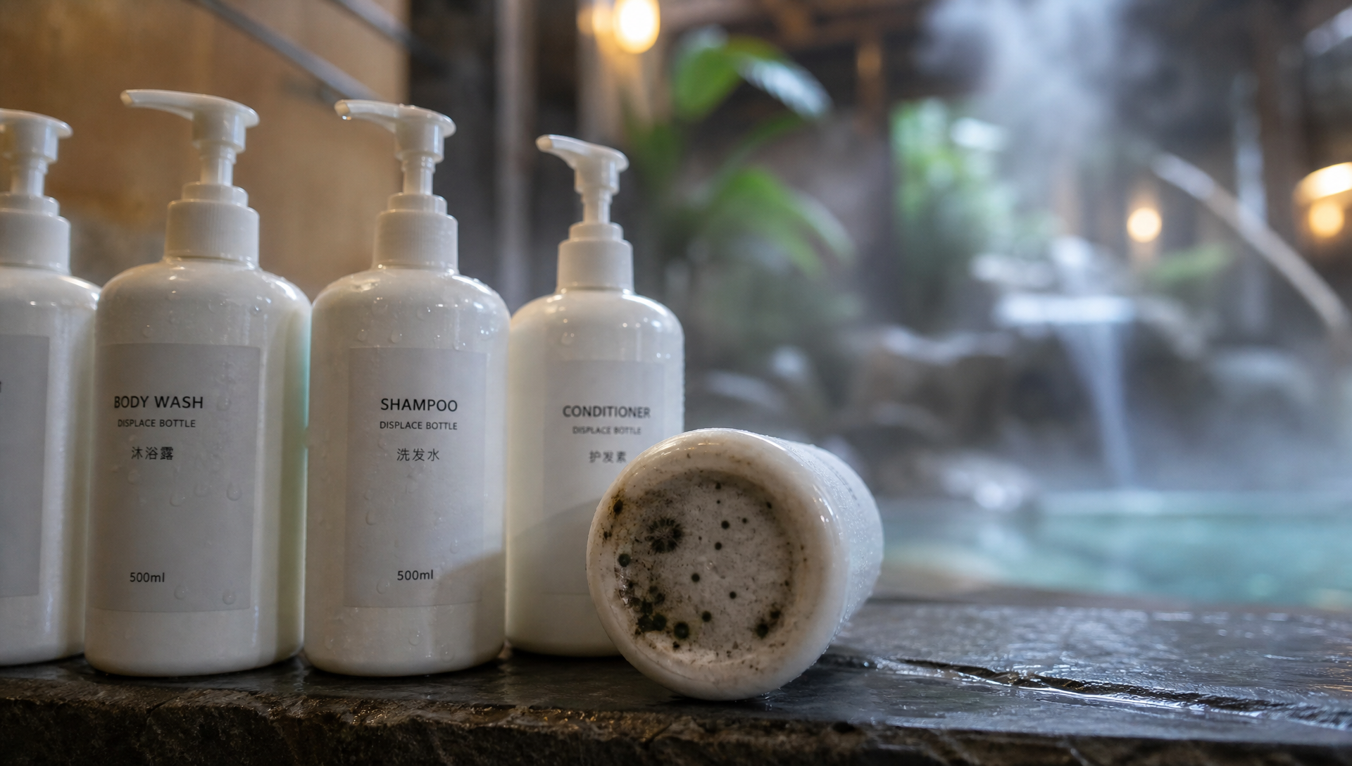Why Do Shampoo Bottles in Semi-Open-Air Hot Springs Always Get Moldy from the Bottom First?
