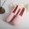 Luxury Personalized Coral Fleece Closed Toe Waffle Sole Snow Lodge Slippers for Hotel And Resort Supplies