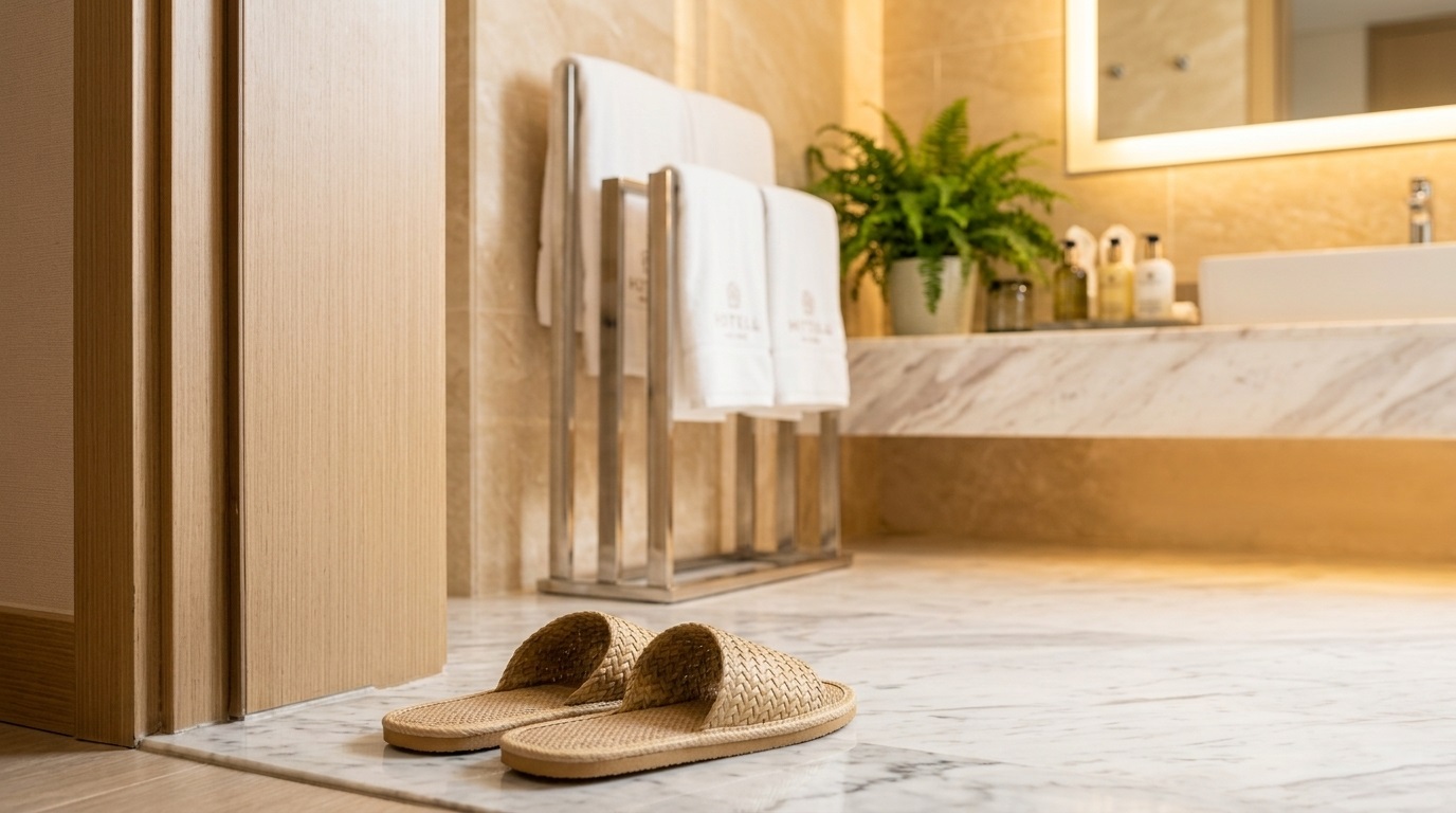 Can Palm Leaf Slippers Replace Terry Cloth in Four‑Star Hotels Without Lowering Guest Ratings?