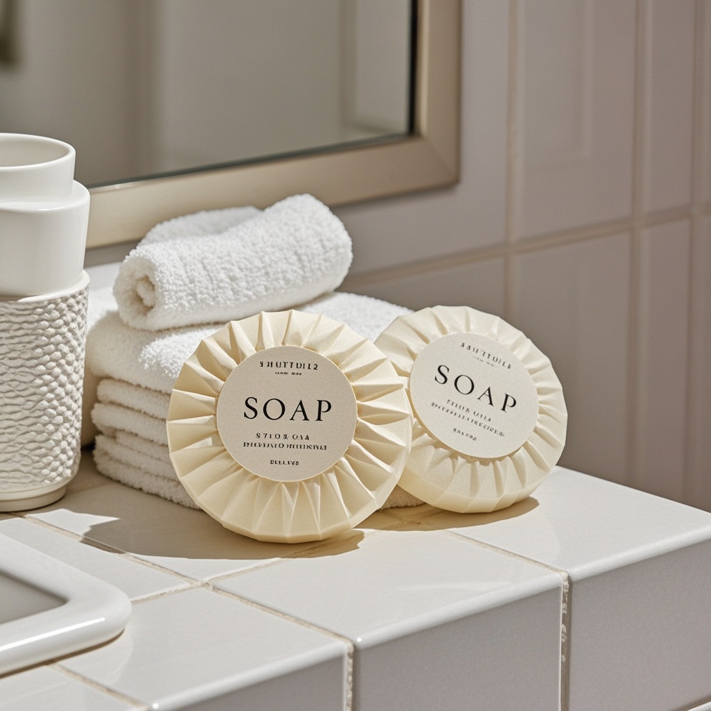 Premium Mini Hotel Bath Soap with Tissue Film Packaging for Wholesale Online Hotel Supplies