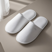 Luxury Monogram Branded Plush Terry Hotel Slippers for Bulk Hotel Supplies