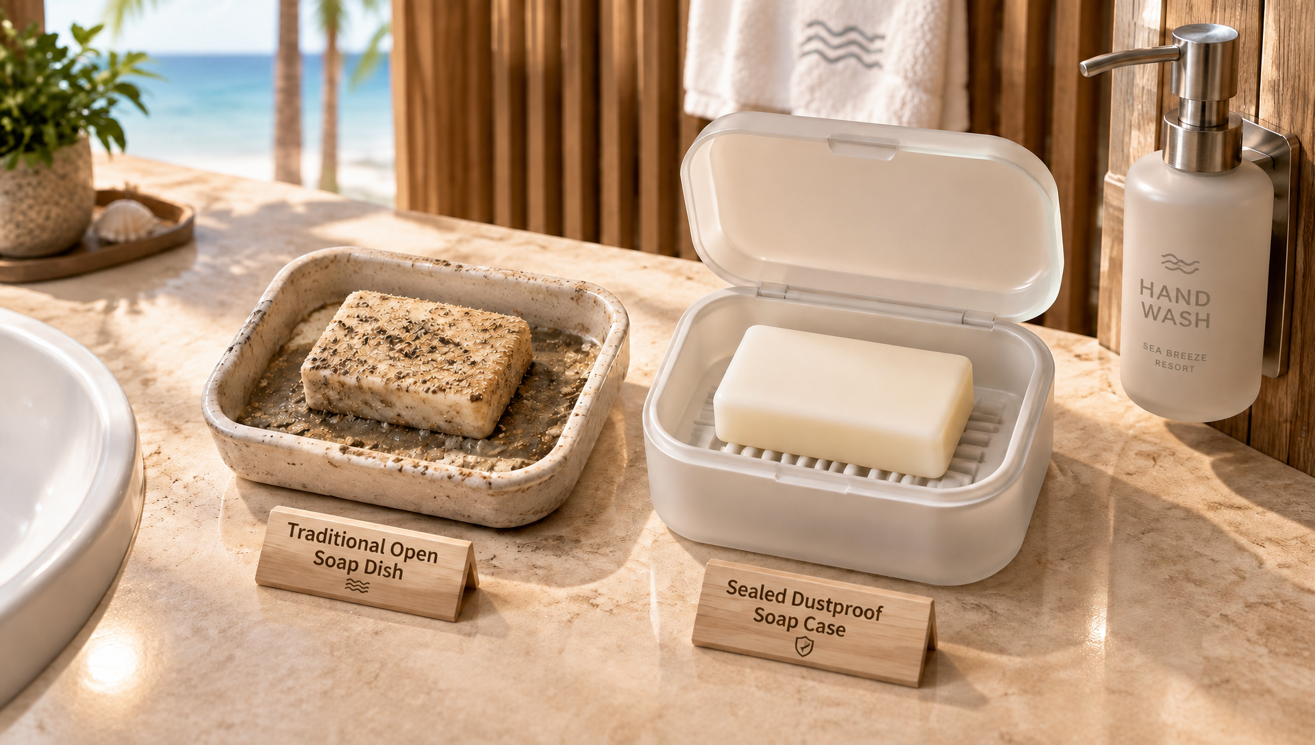 The Soap Dish at Beach Resorts Always Has A Layer of Fine Sand Inside When Opened – Can This Problem Be Solved?