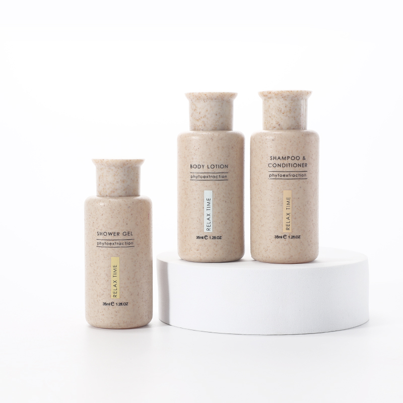  Luxury Custom Eco Hotel Amenities Set with Biodegradable Packaging for Premium Guest Rooms