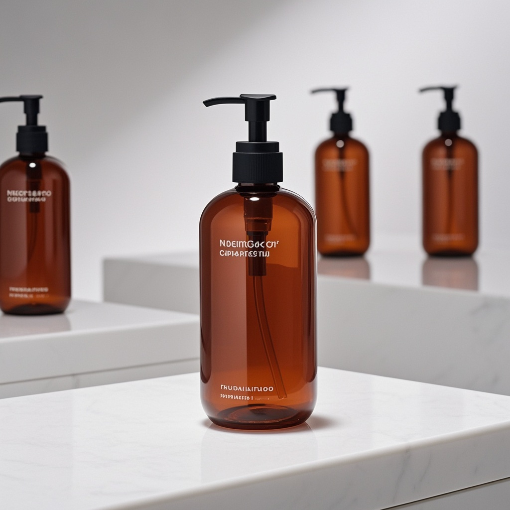 Premium Biodegradable Wheat Straw Foam Pump And Boston Round Bottles for Sustainable Cosmetic Brands