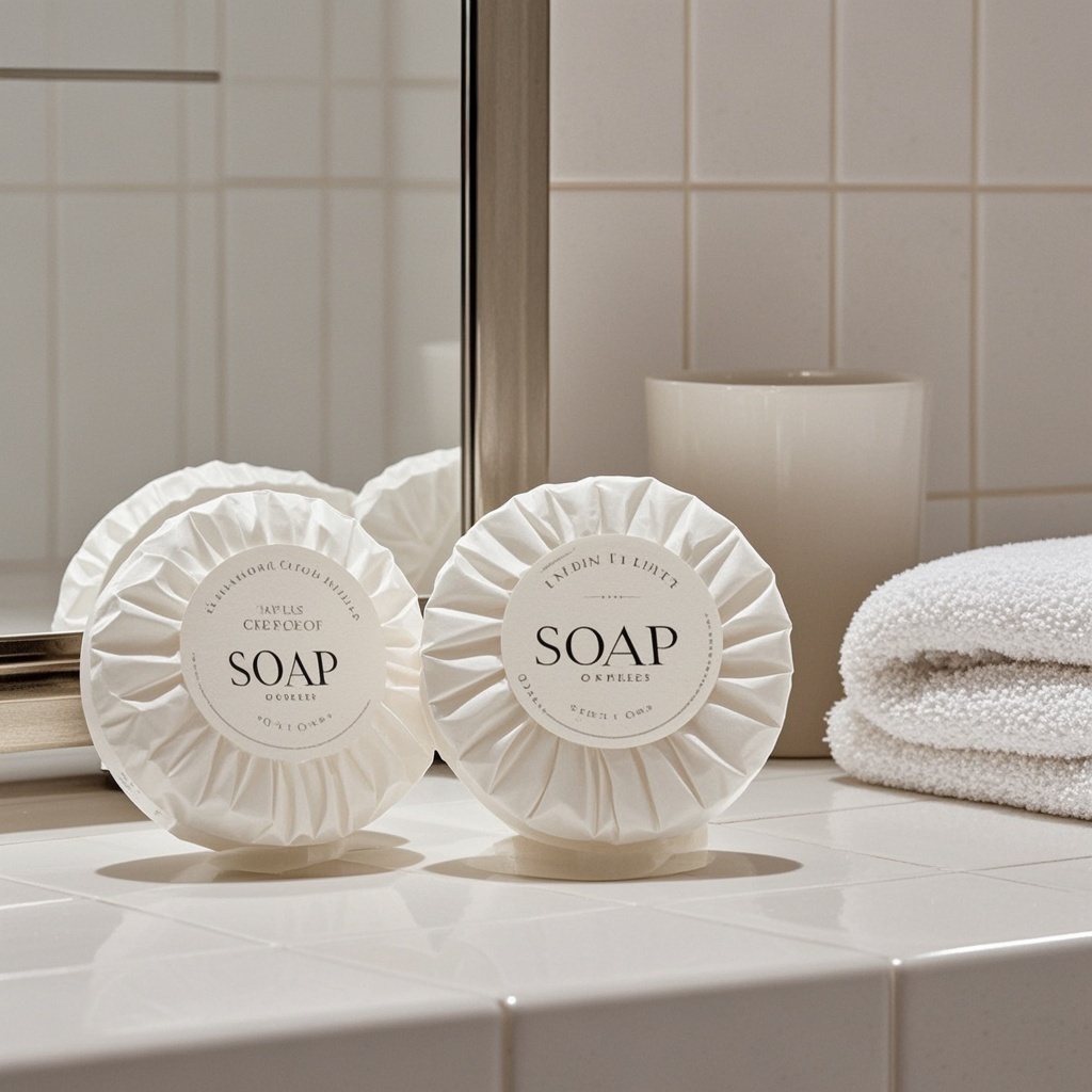 Premium Mini Hotel Bath Soap with Tissue Film Packaging for Wholesale Online Hotel Supplies