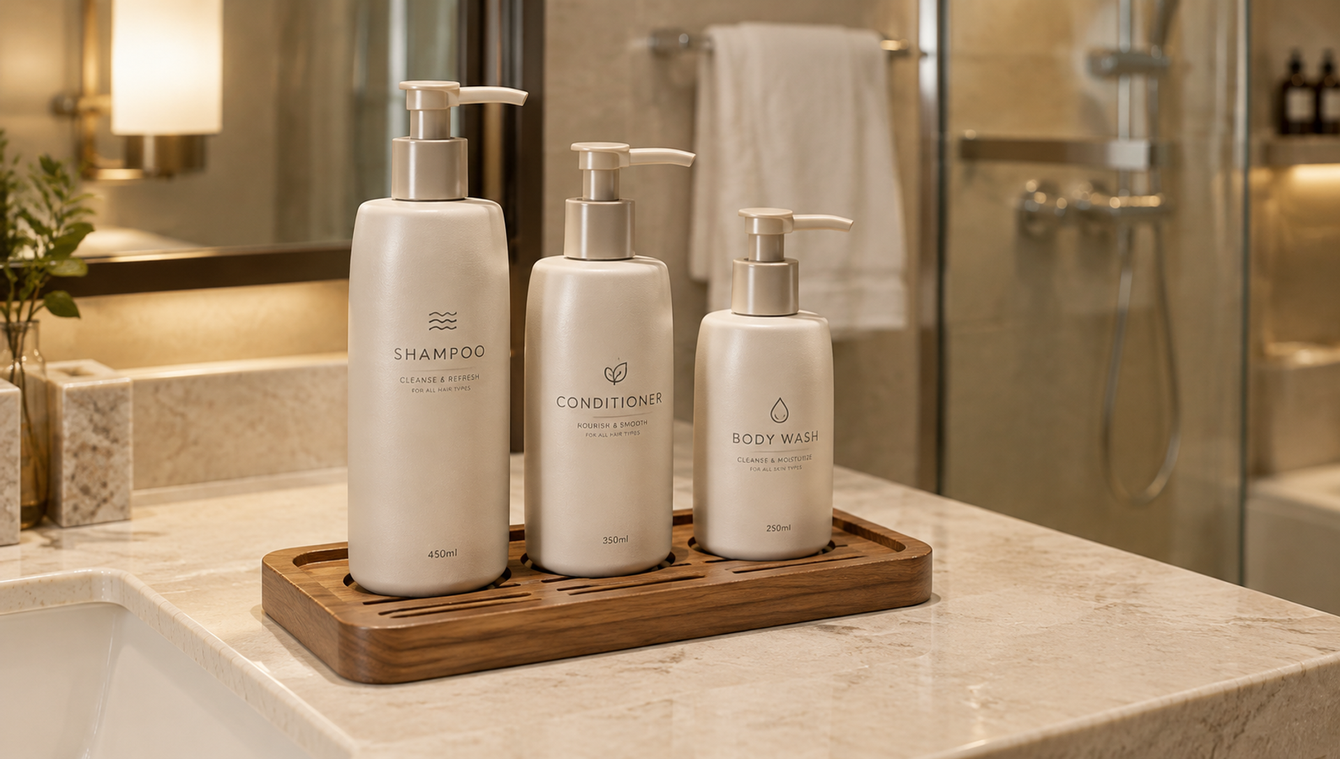 The Moment the Bathroom Door Opens, the Arrangement of Three Bottles Is Speaking for the Hotel
