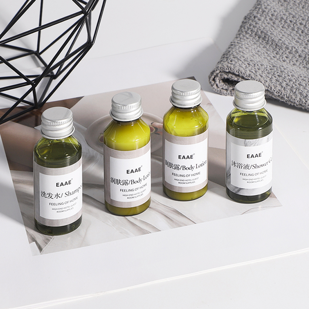 Premium Eco Friendly recoverable Sachet Hotel Bathroom Amenities Package for Sustainable Hospitality Supplies