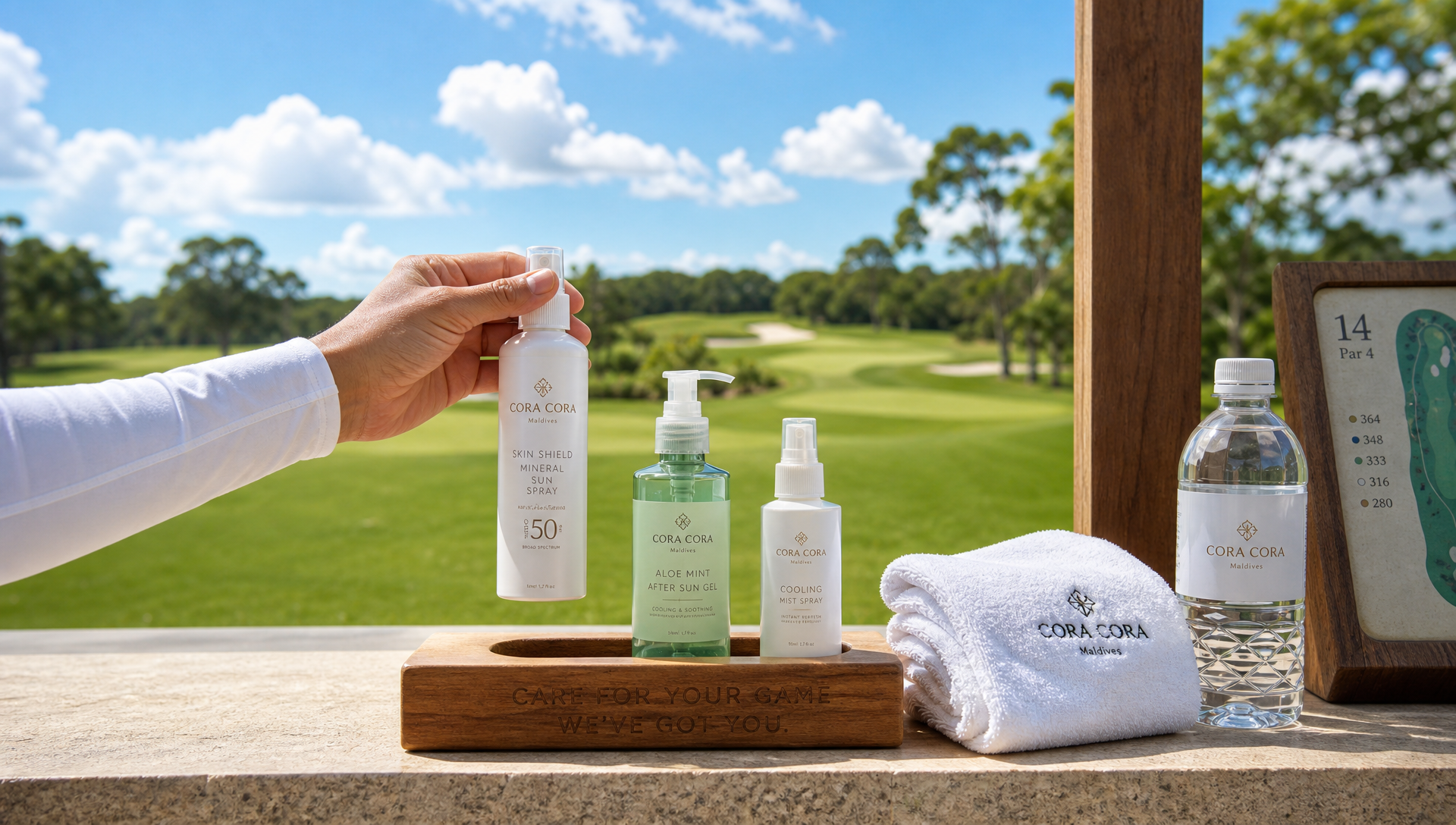 Sun Protection And After-Sun Repair After A 4-Hour Round – The Golf Resort's "Course Amenity Station"