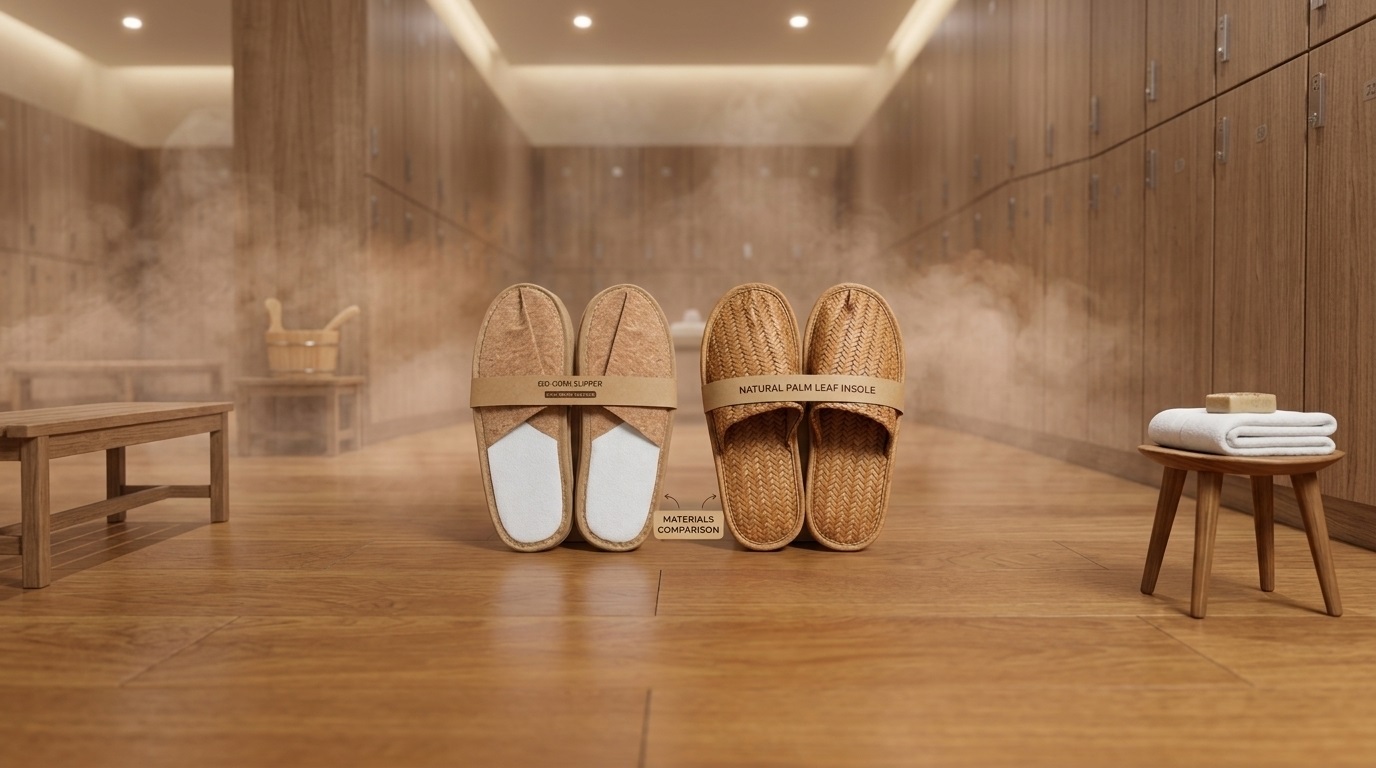 Palm Leaf Insole Slippers Wholesale: Natural Antibacterial, Moisture-Wicking, Breathable, Compostable