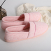 Luxury Personalized Coral Fleece Closed Toe Waffle Sole Snow Lodge Slippers for Hotel And Resort Supplies