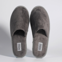Luxury Brand Coral Fleece Custom Embroidered Thicker EVA And Rubber Sole Eco Hotel Slippers for Premium Hotel Supplies
