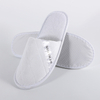 Premium Quilted Plush Embroidered EVA Sole Disposable Hotel Slippers for Economical Wholesale Supplies