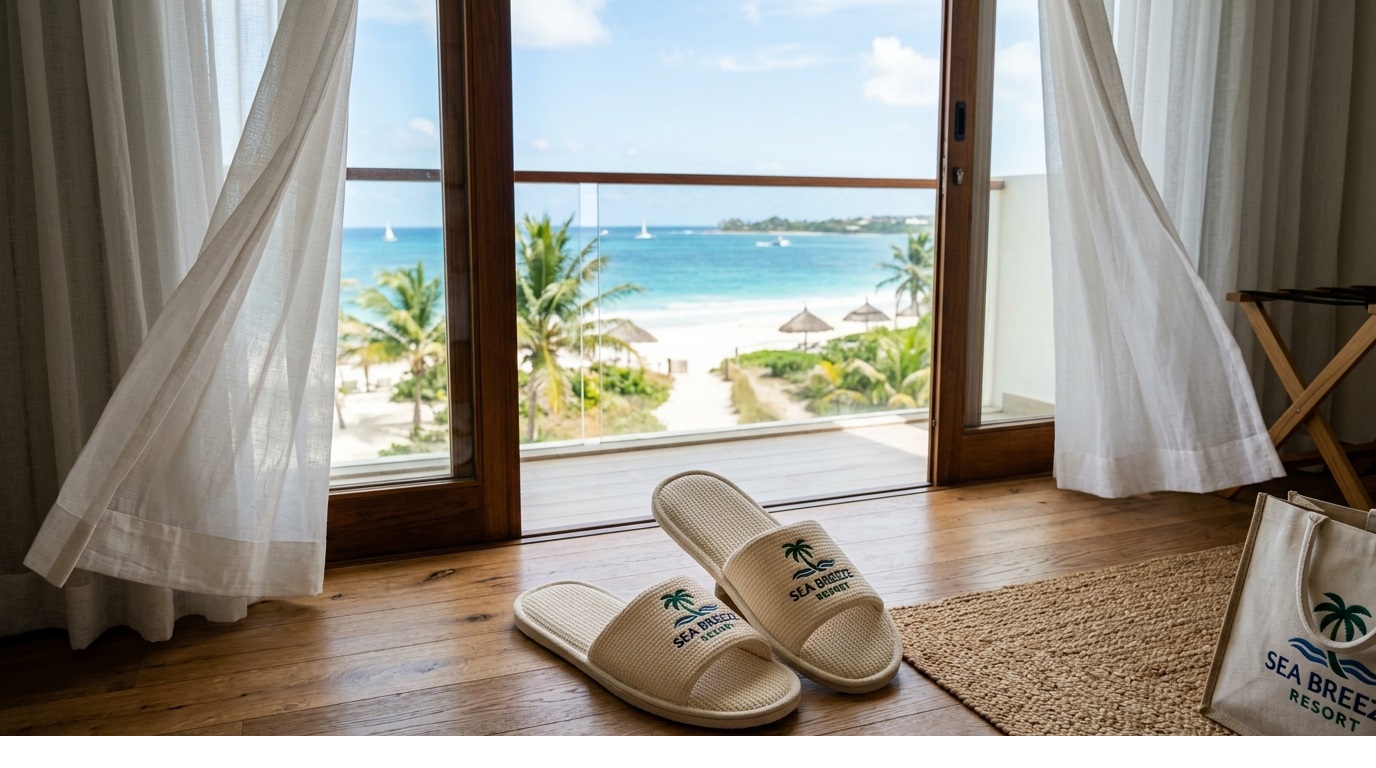 Bamboo Fiber Disposable Slippers – Natural Material, Biodegradable, Designed for Eco‑Resorts