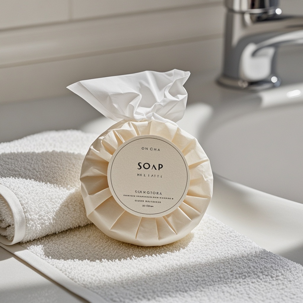 Premium Mini Hotel Bath Soap with Tissue Film Packaging for Wholesale Online Hotel Supplies